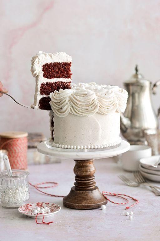 Red Velvet Wedding Cake with Cream Cheese Frosting