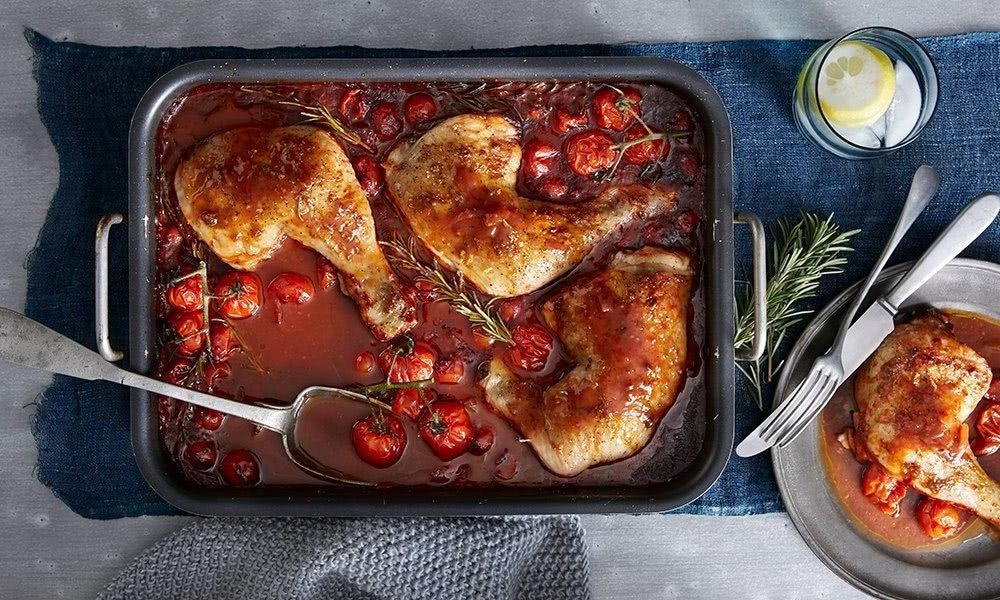 Red Wine Chicken with Rosemary