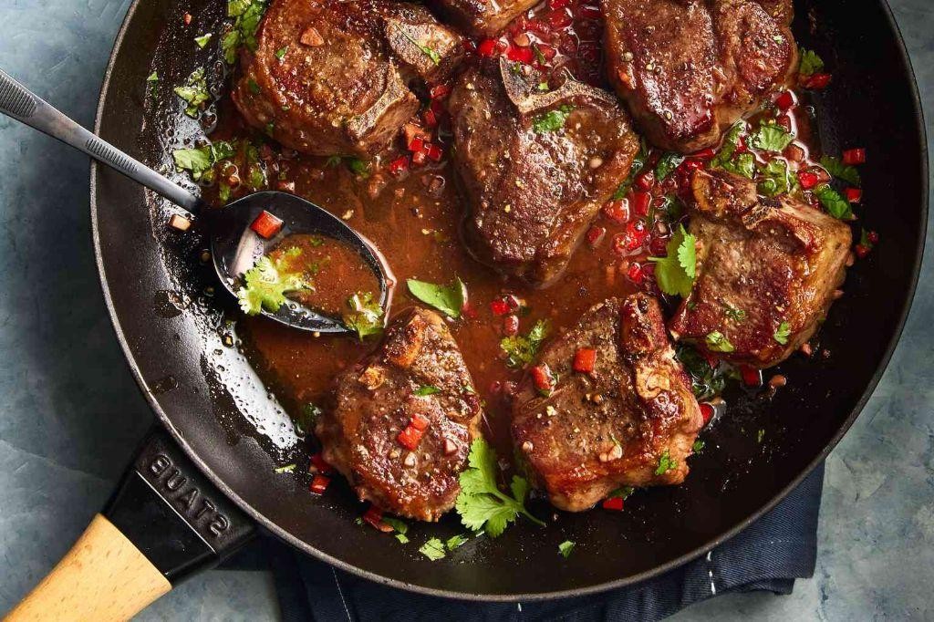 Red Wine Reduction Lamb Loin Chops