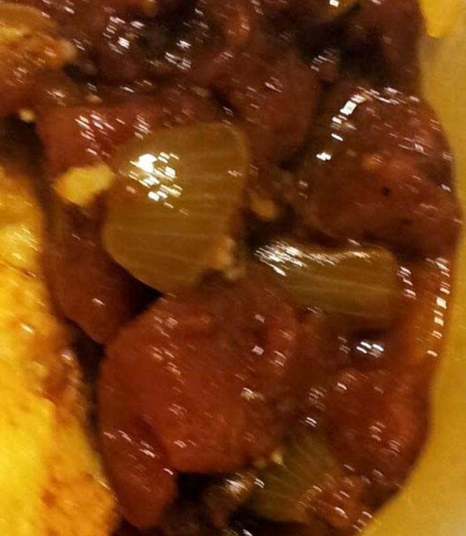 Red-Eye Gravy with Onions and Peppers