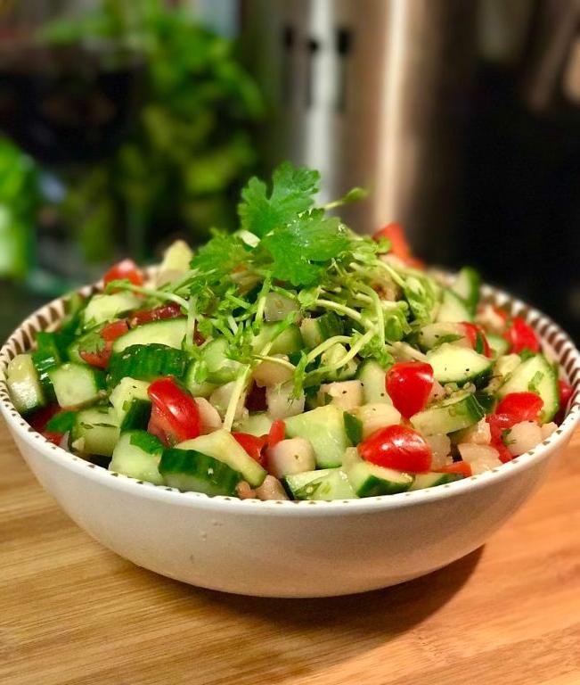 Refreshing Water Chestnut and Cucumber Salad