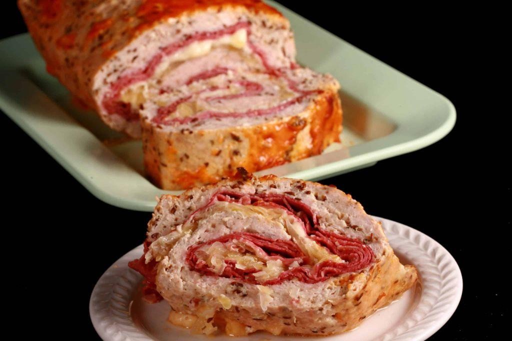 Reuben Stuffed Meatloaf