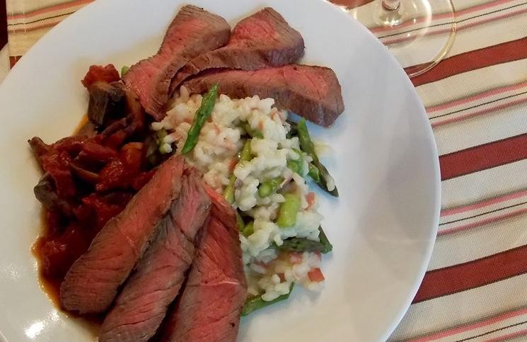 Ribeye Steak and Asparagus Risotto