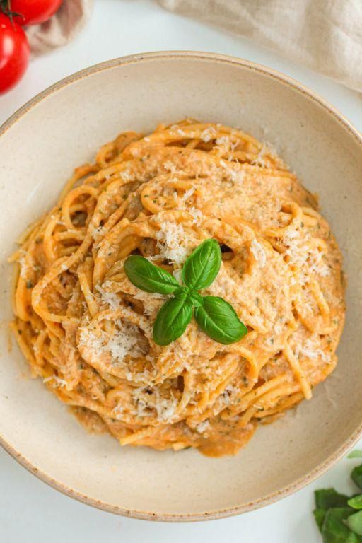 Ricotta Pasta with Roasted Garlic and Parmesan