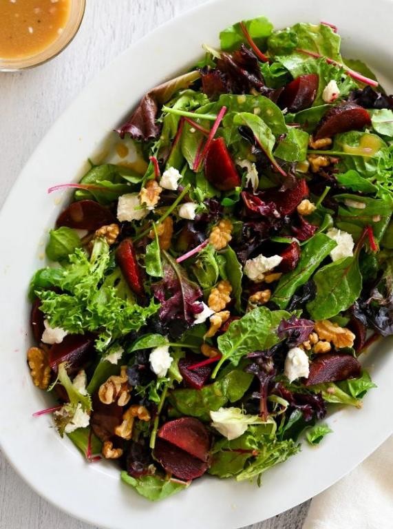Roasted Beet and Goat Cheese Hearty Salad