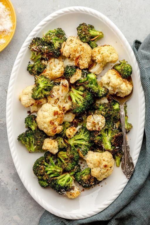 Roasted Broccoli and Cauliflower Medley