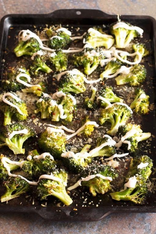 Roasted Broccoli with Garlic Aioli