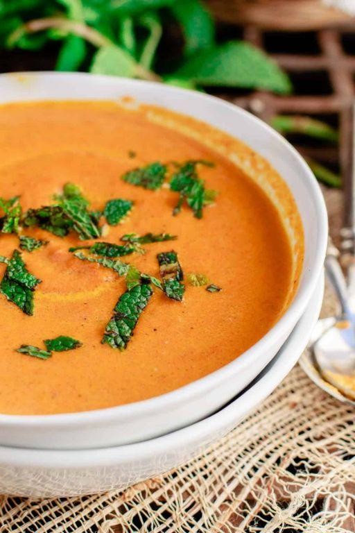 Roasted Carrot and Cinnamon Basil Soup