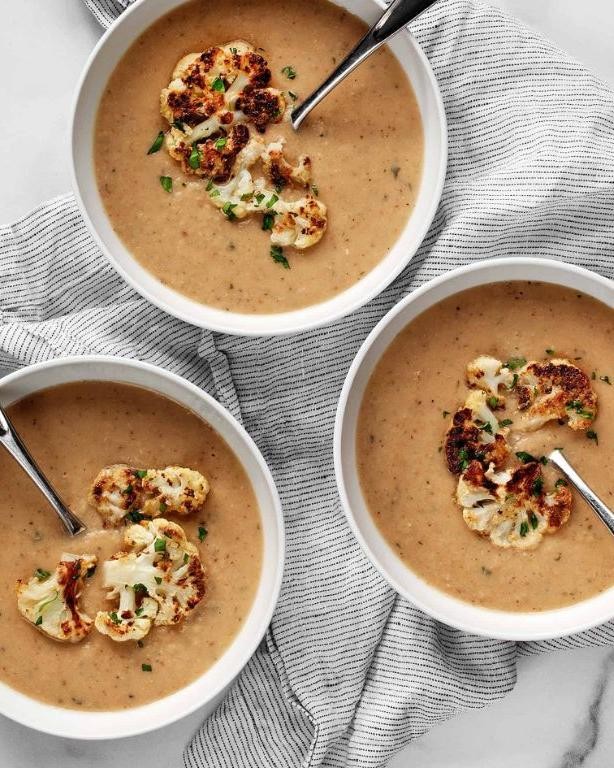 Roasted Cauliflower and Tahini Soup