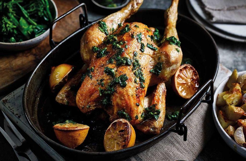 Roasted Chicken with Basil