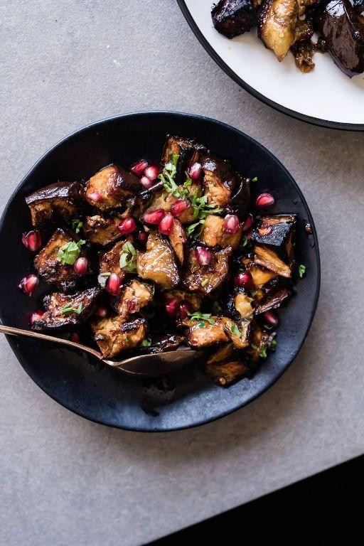 Roasted Eggplant with Pomegranate Molasses