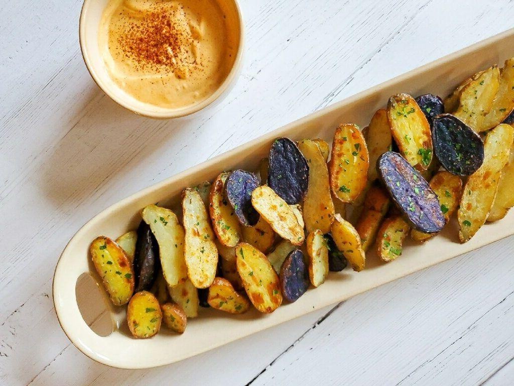 Roasted Fingerling Potatoes with Aioli