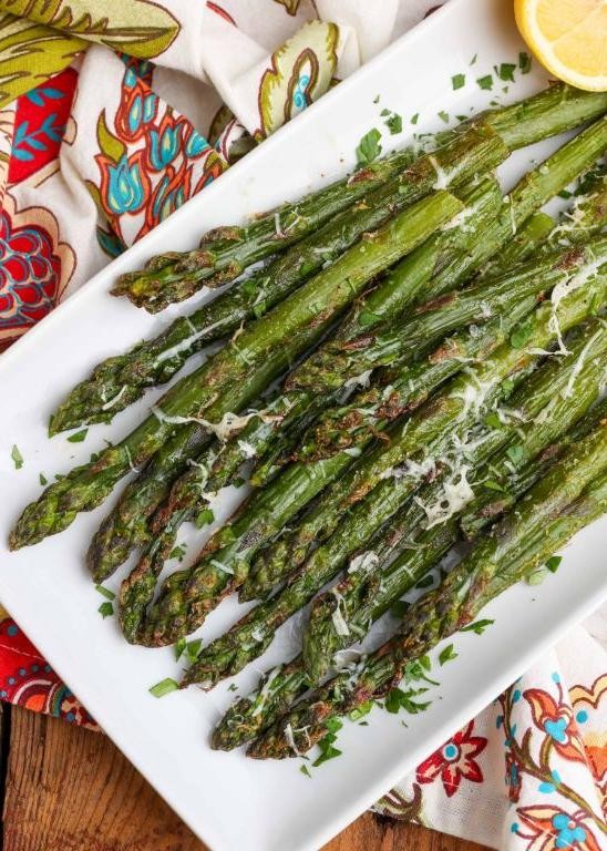 Roasted Frozen Asparagus with Garlic and Herbs