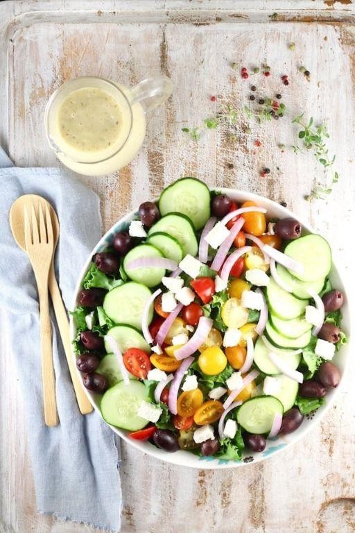Roasted Garlic Greek Salad Dressing