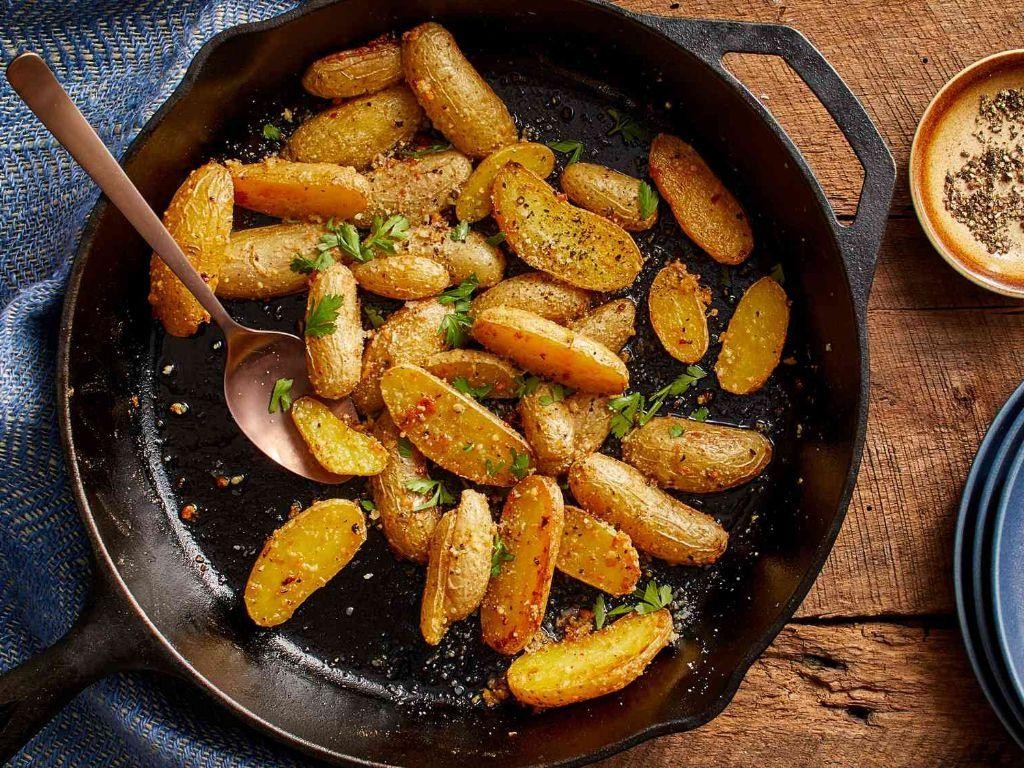 Roasted Garlic Parmesan Fingerling Potatoes