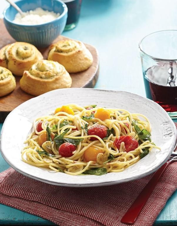 Roasted Grape Tomato and Garlic Pasta