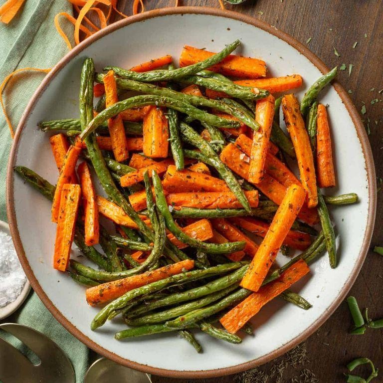 Roasted Green Beans and Carrots