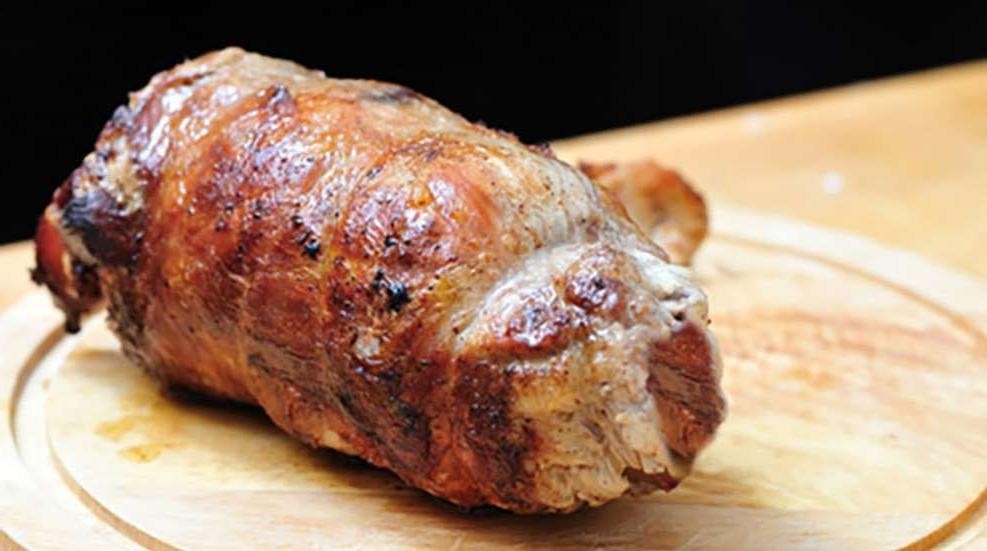 Roasted Rabbit with Sage and Onion Stuffing