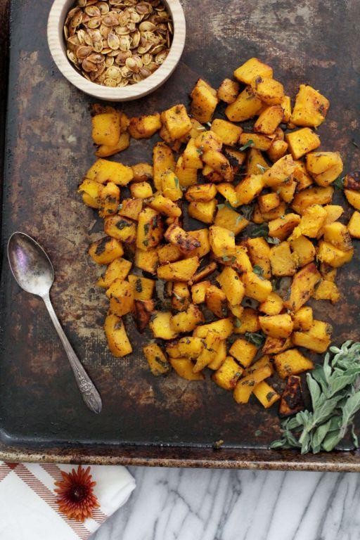 Roasted Seminole Pumpkin with Herbs