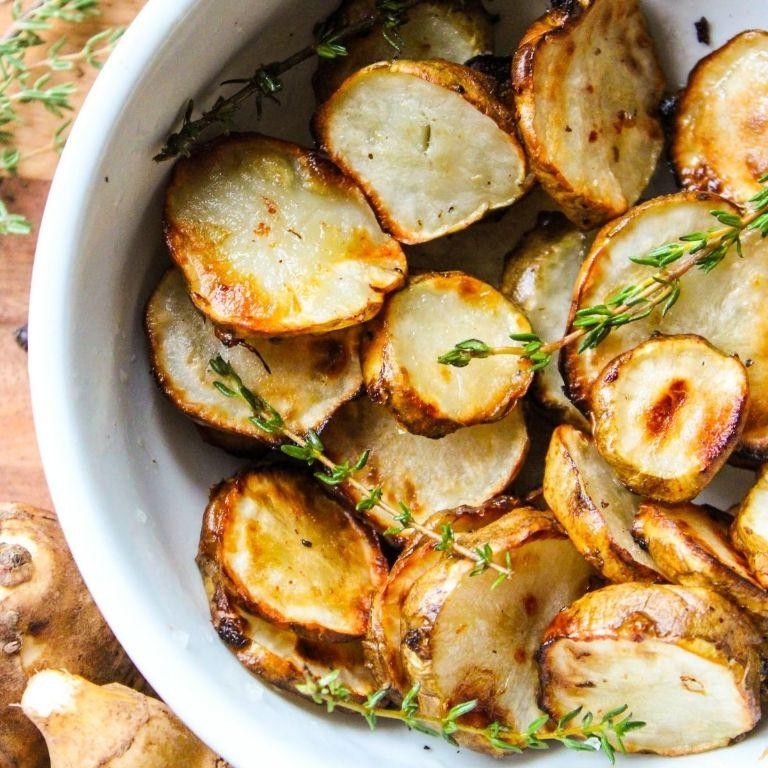 Roasted Sunchokes with Garlic and Thyme