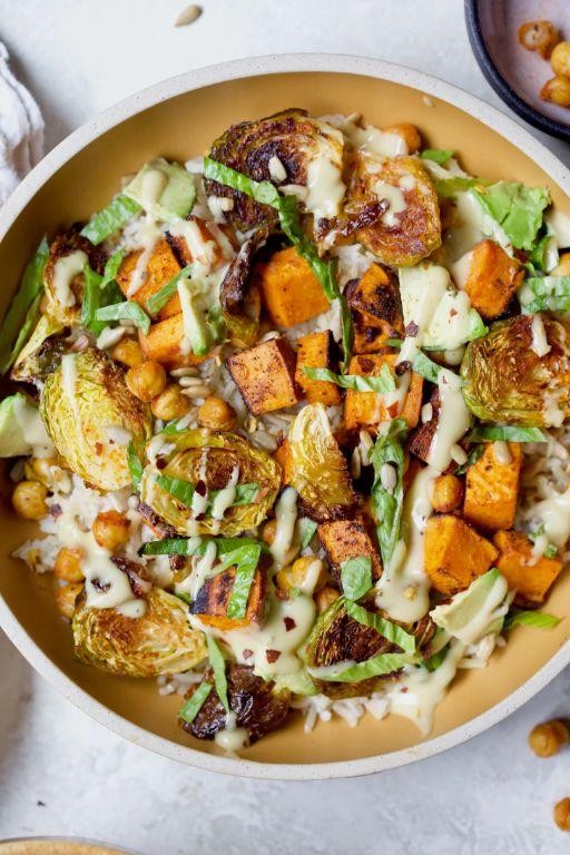 Roasted Vegetable Tahini Bowl