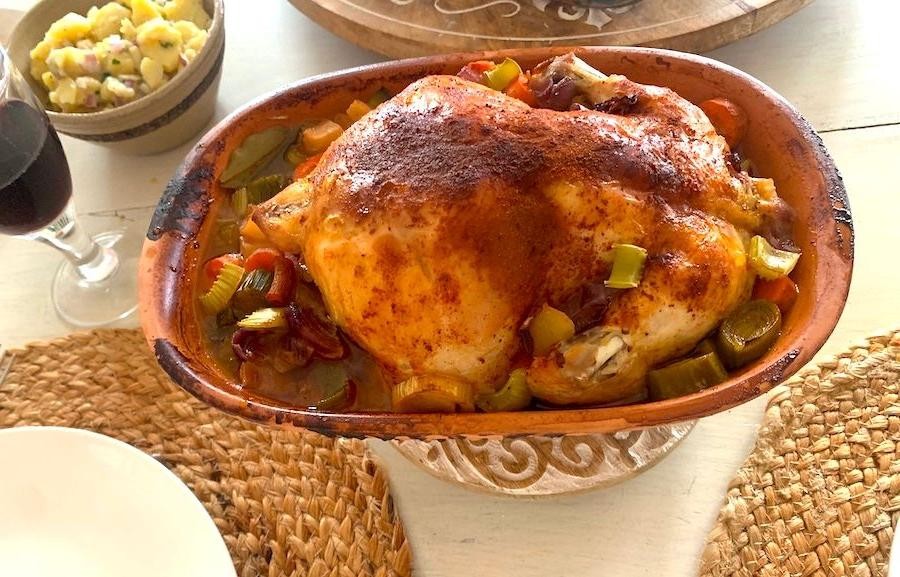 Romertopf Chicken and Dumplings