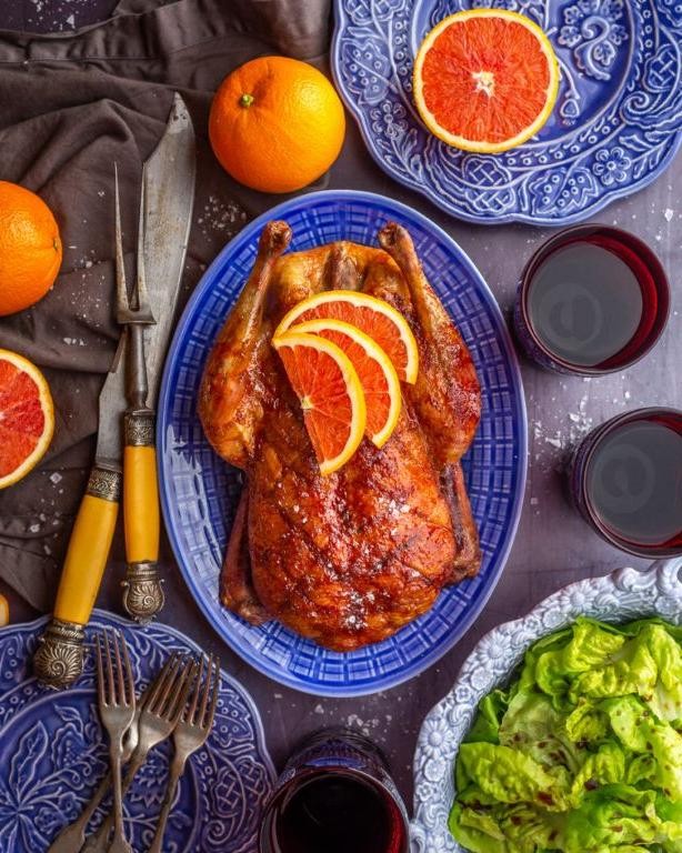 Romertopf Duck with Orange Glaze