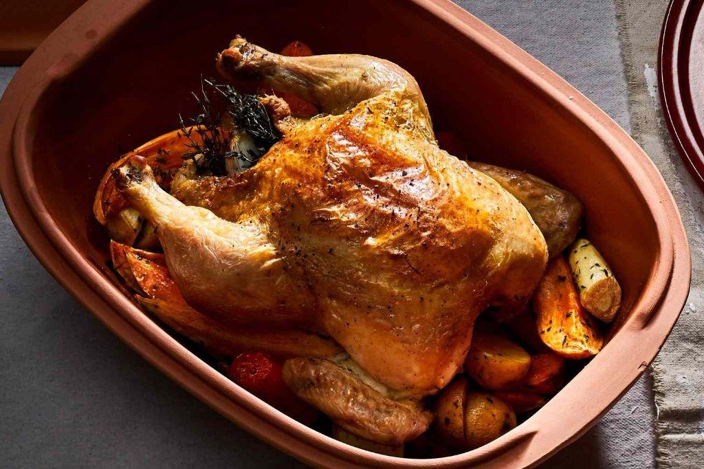 Romertopf Roasted Chicken with Herbs
