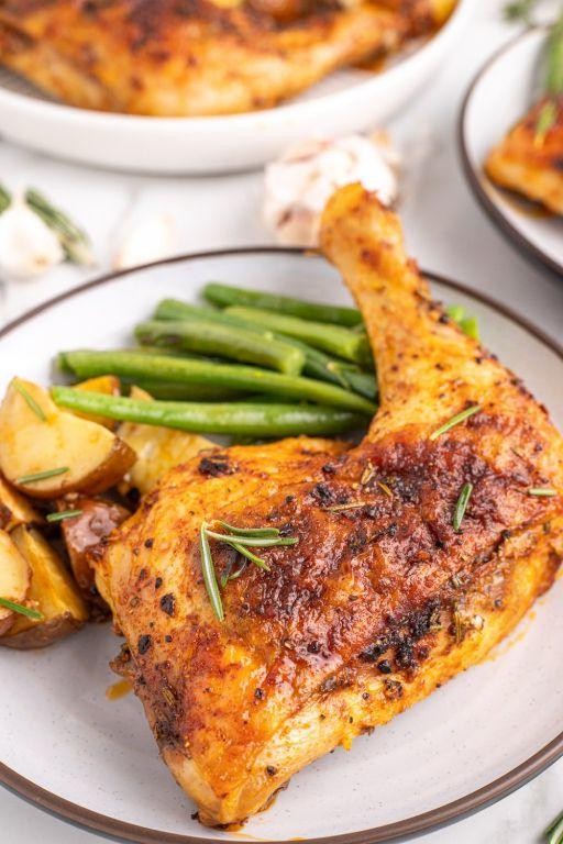 Rosemary Garlic Baked Chicken Leg Quarters