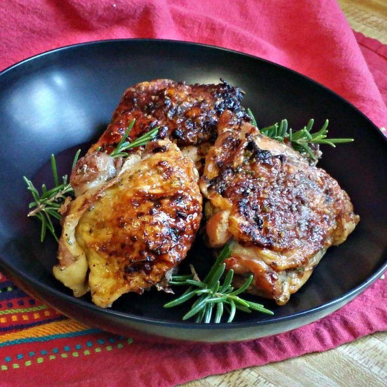 Rosemary Garlic Grilled Chicken Thighs