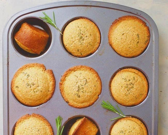 Rosemary and Parmesan Mini Cornbread Muffins