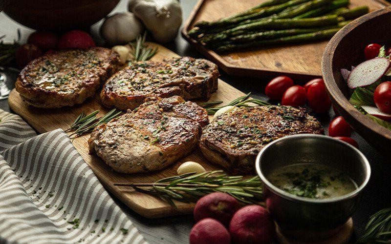 Rosemary and Thyme Thick Cut Pork Chops