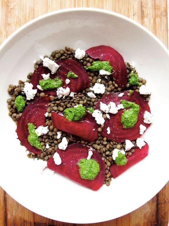 Russian Lentil Salad with Beetroot and Dill