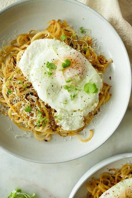 Rutabaga Noodles with Cheese Sauce