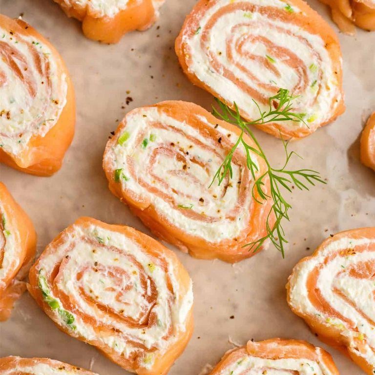 Salmon and Cream Cheese Pinwheels
