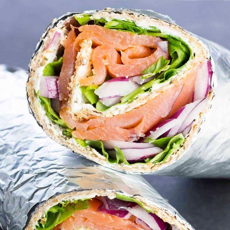 Salmon and Cream Cheese Wrap