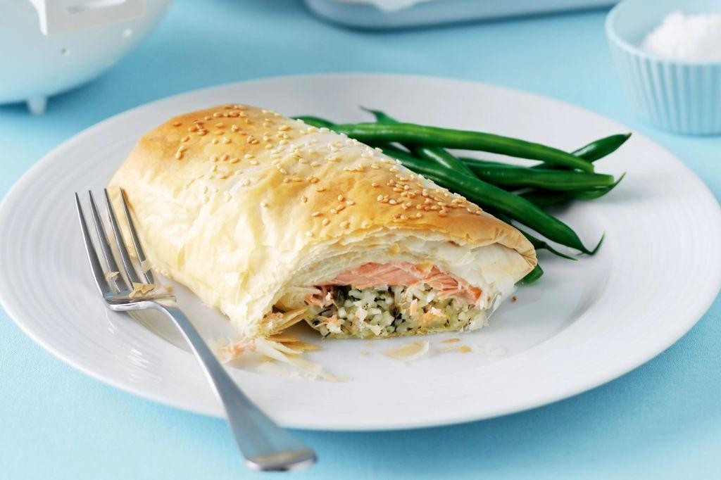 Salmon and Dill Filo Pasty
