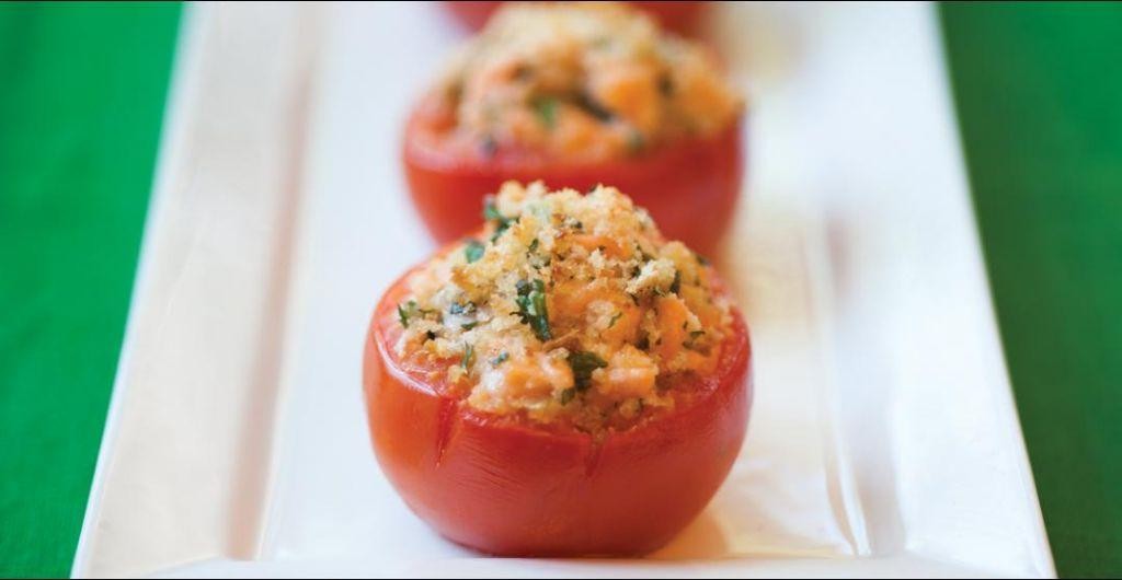 Salmon and Rice Stuffed Tomatoes