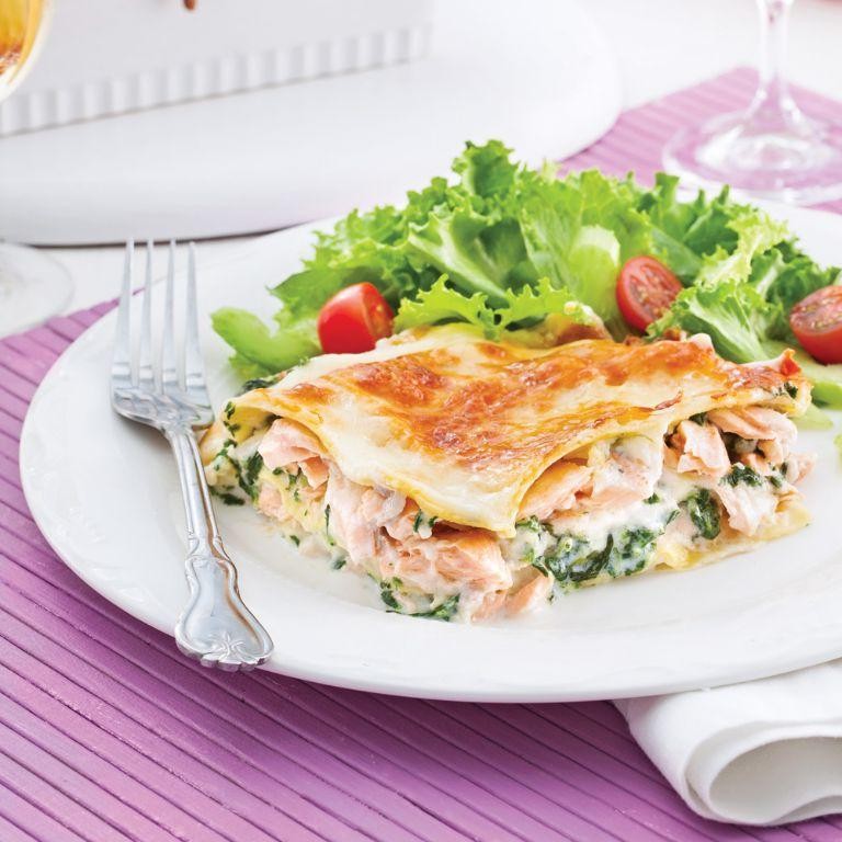 Salmon and Spinach Lasagna