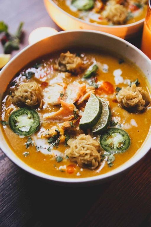 Salmon and Sweet Potato Soup