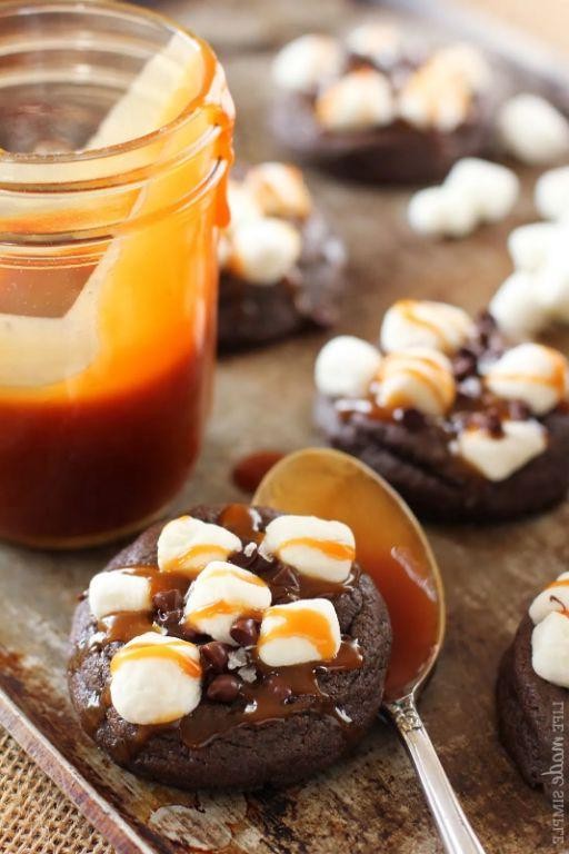 Salted Caramel Hot Cocoa Cookies
