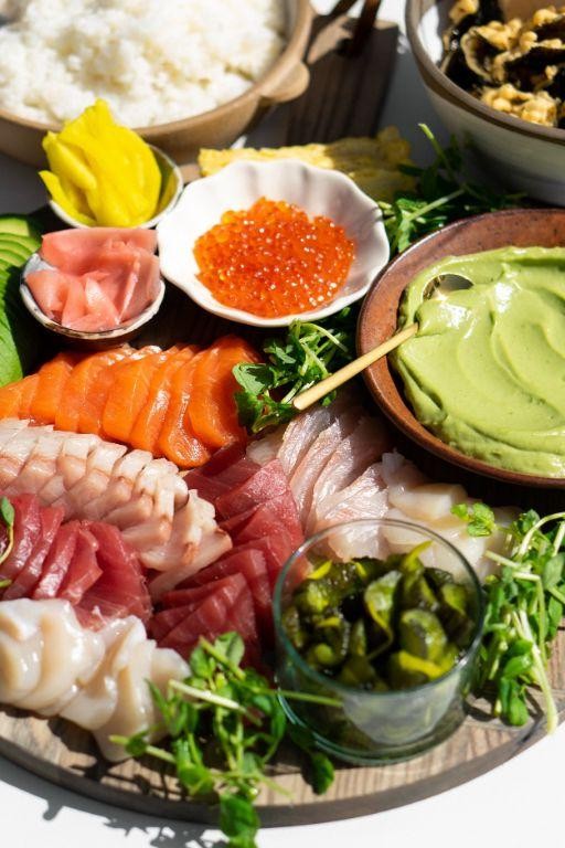 Sashimi Platter with Various Fish