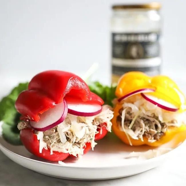 Sauerkraut Stuffed Bell Peppers