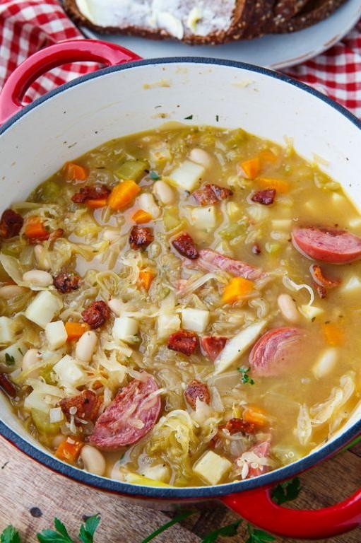 Sauerkraut and Kielbasa Soup