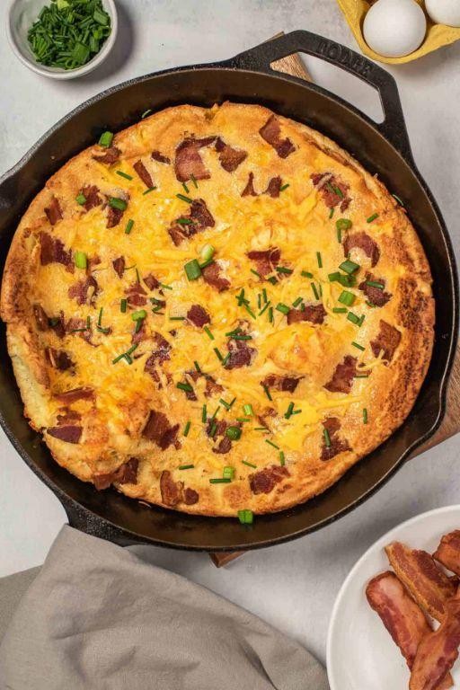 Savory Bacon and Cheese German Pancake
