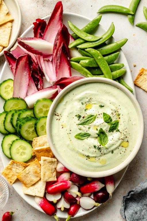 Savory Blended Cottage Cheese and Herb Dip