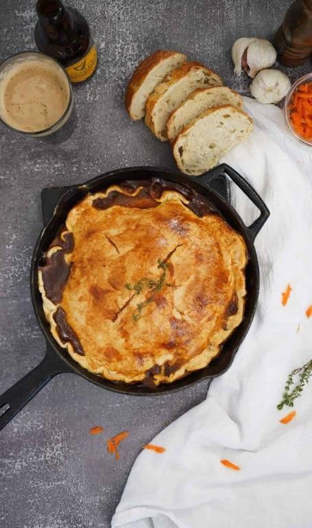 Savory Christmas Beef and Stout Pie
