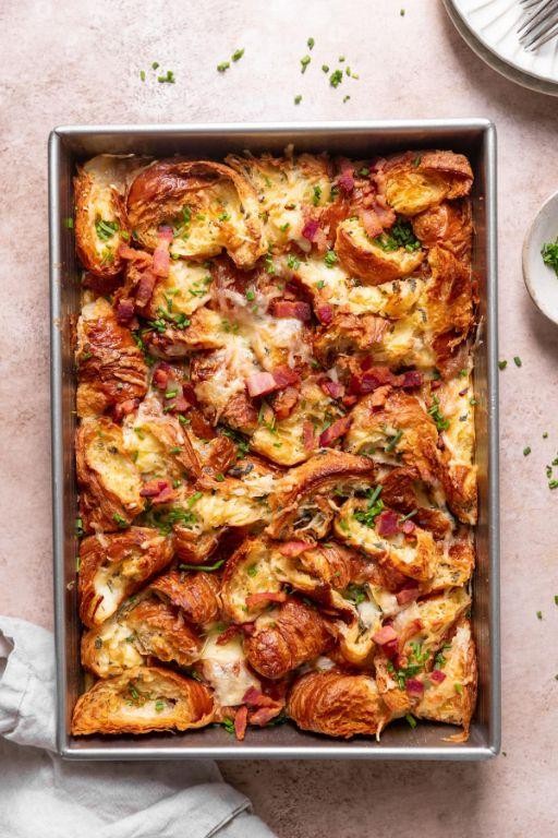 Savory Croissant Breakfast Casserole