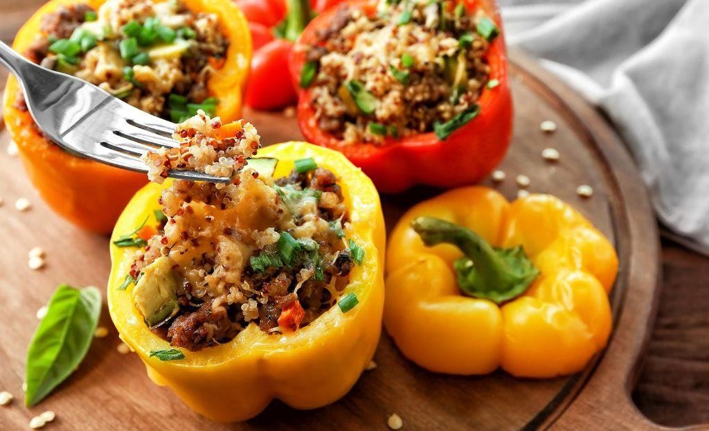 Savory Ground Ham Stuffed Peppers