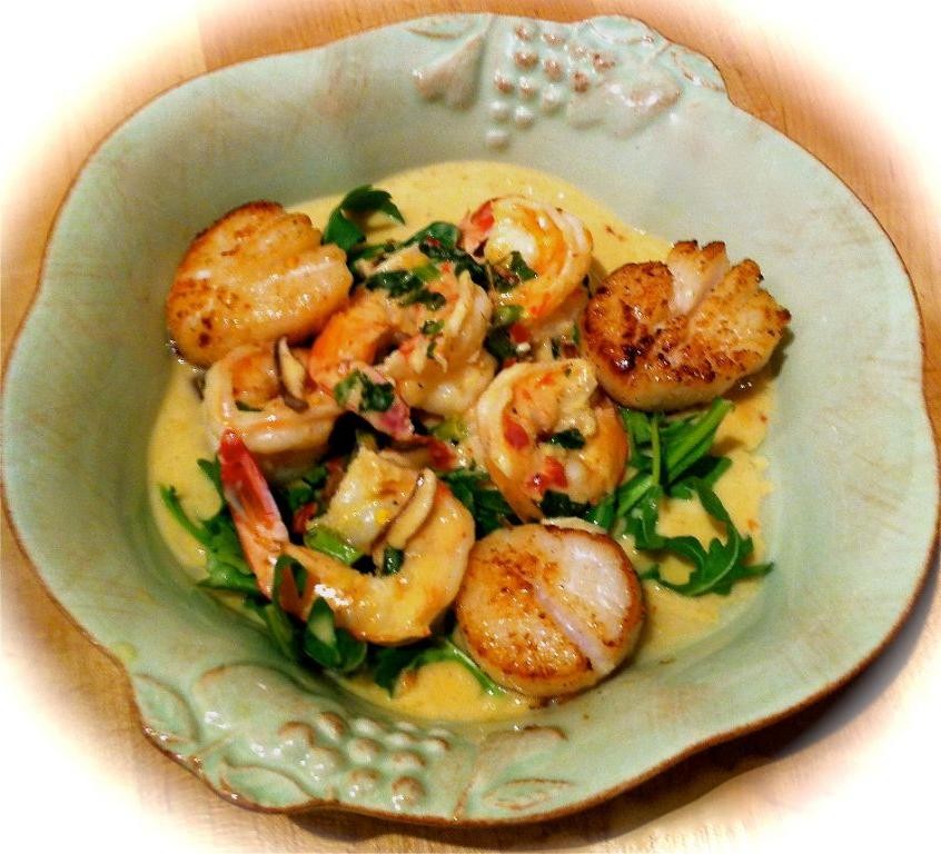 Scallop and Shrimp Curry with Coconut Milk